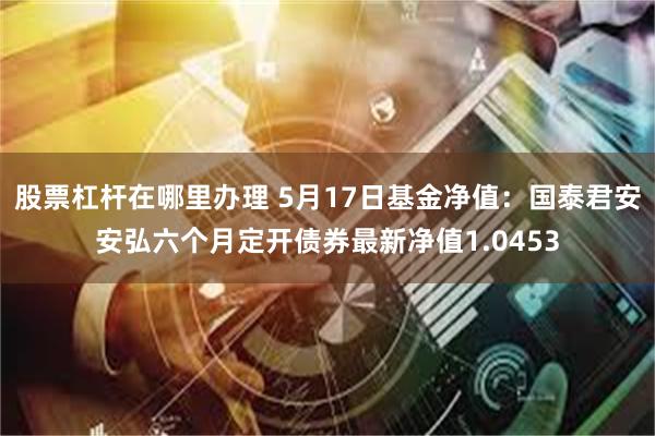 股票杠杆在哪里办理 5月17日基金净值：国泰君安安弘六个月定开债券最新净值1.0453