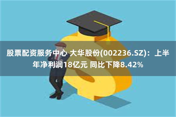 股票配资服务中心 大华股份(002236.SZ)：上半年净利润18亿元 同比下降8.42%